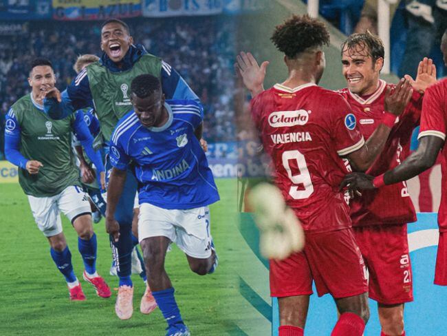 Millonarios y América ganaron sus respectivos partidos en Copa Sudamericana / Twitter: @MillosFCOficial - @Americadecali