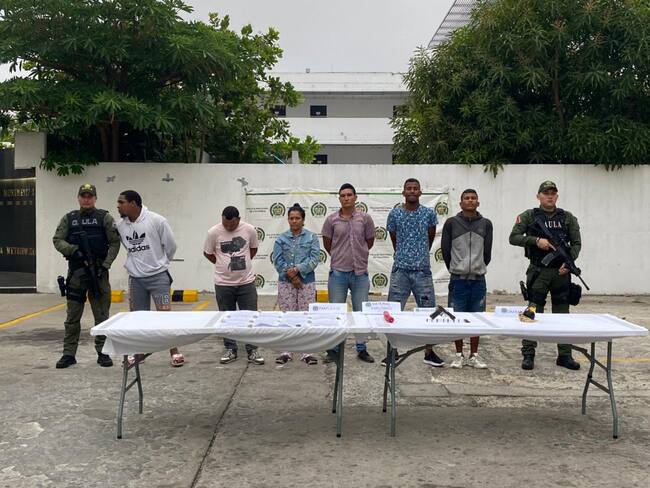 Capturados por extorsión en Barranquilla./ Foto: Policía de Barranquilla