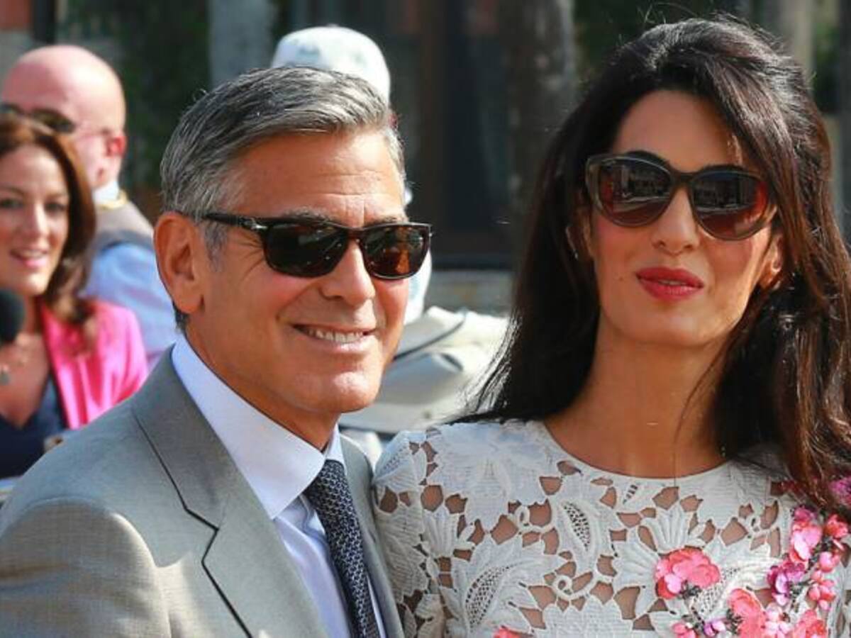 George y Amal Clooney celebran su primer aniversario con una romántica cena