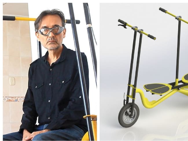 Caleño patenta novedosa bicicleta que funciona balanceándose