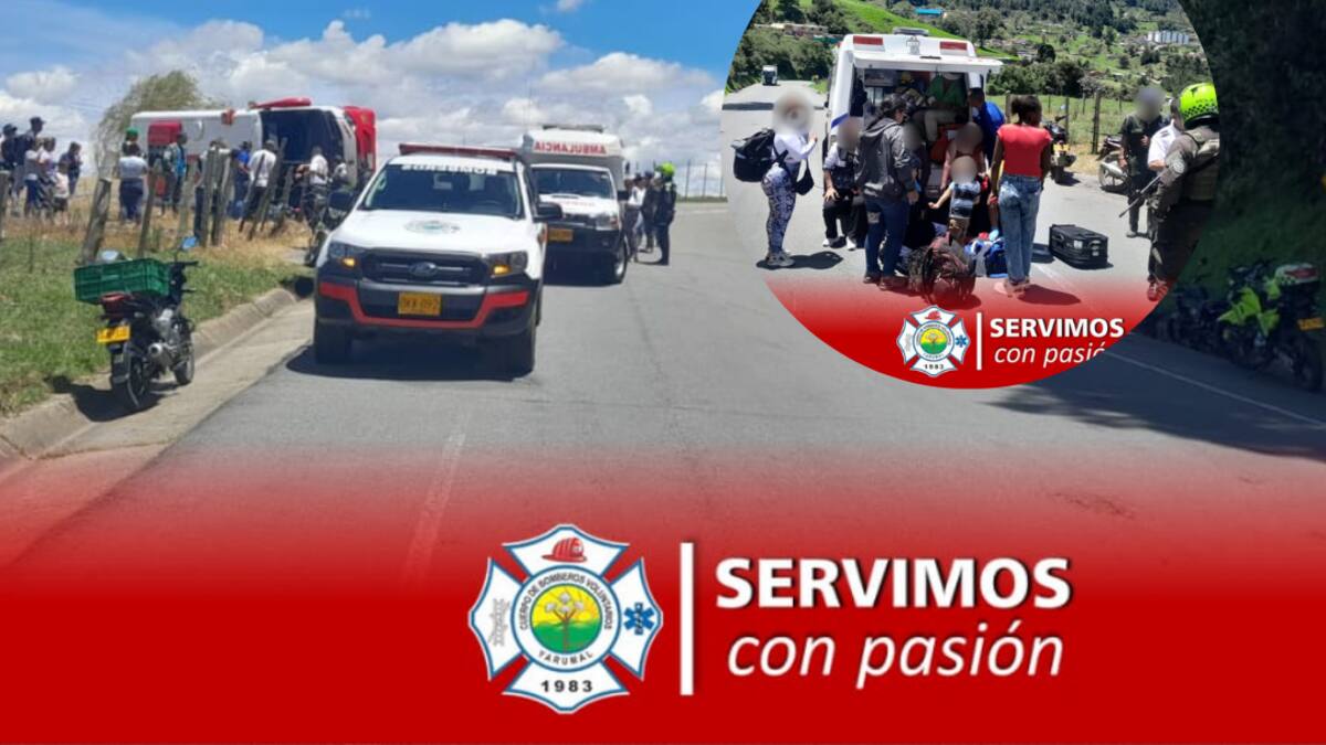 Un bus con 18 pasajeros se accidenta en Yarumal; seis sufrieron lesiones