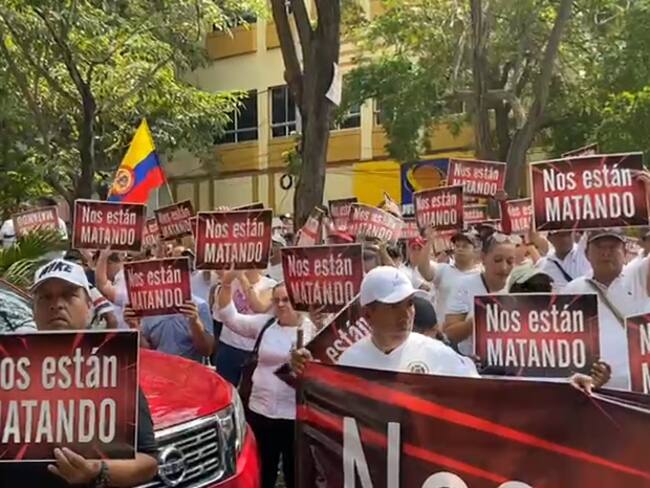 Marcha de los comerciantes (Cortesía)