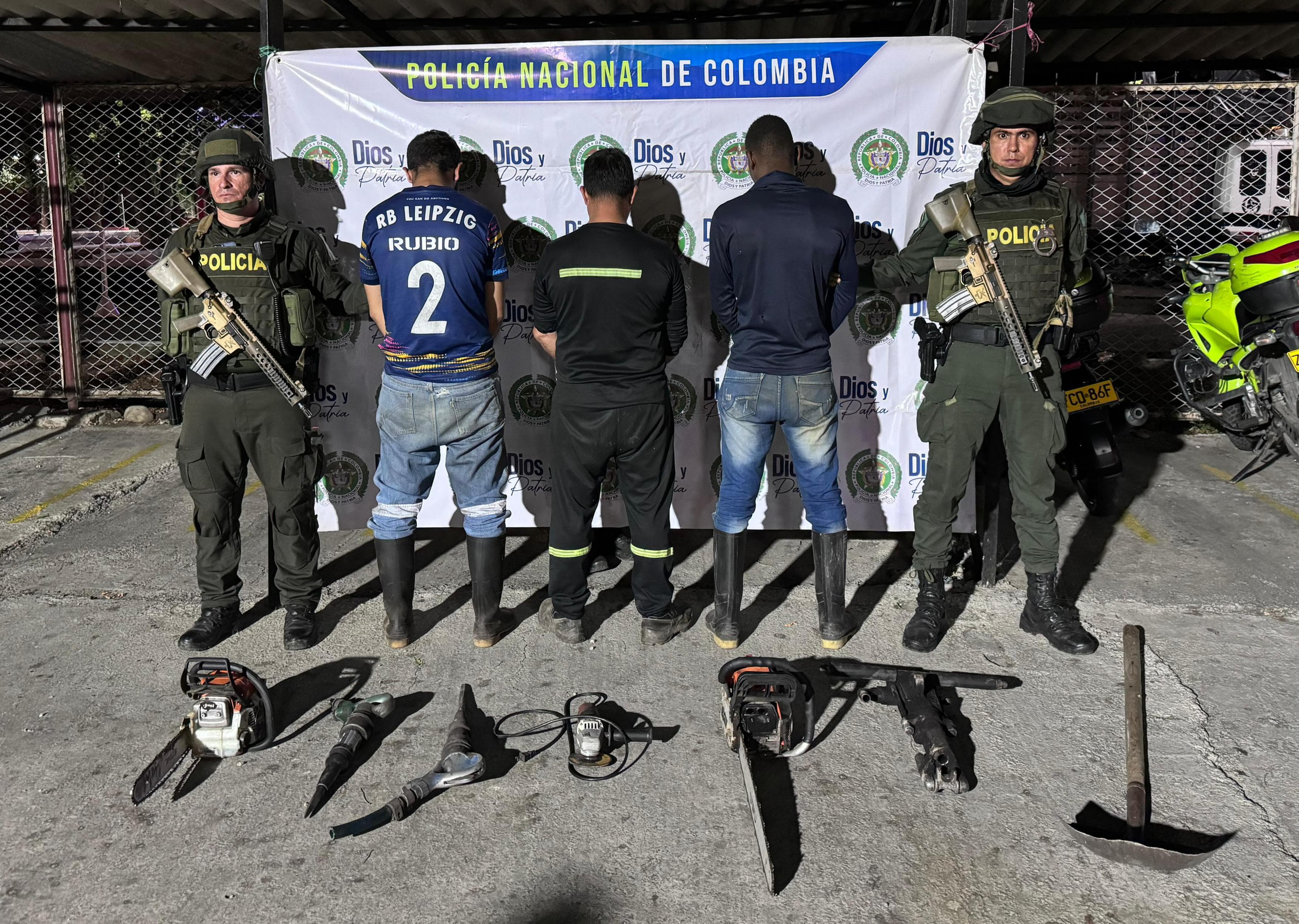 Capturados por minería ilegal en Norte de Santander / Foto: DENOR