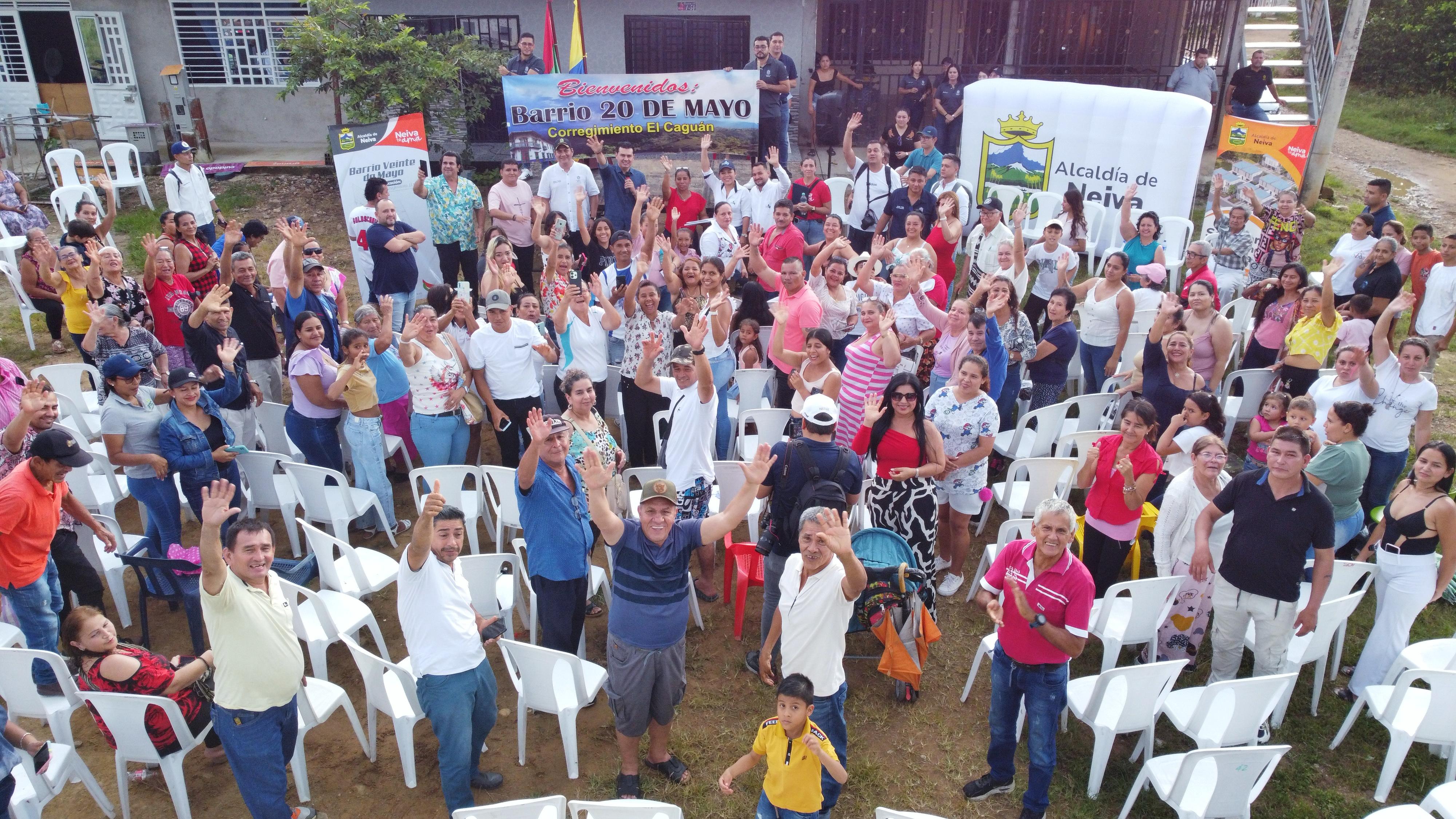Cerca de 100 familias se beneficiarán de la legalización del barrio. Foto Alcaldía Neiva.
