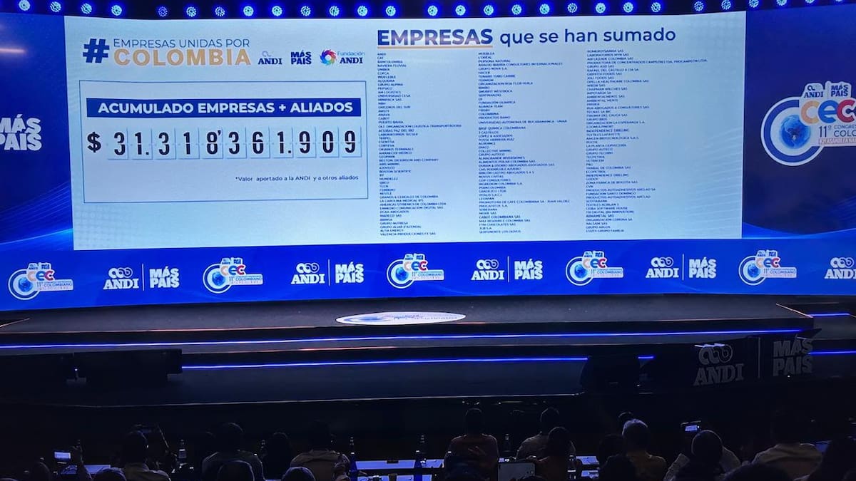 Más de $30 mil millones en donaciones reúnen empresarios de Colombia desde congreso ANDI