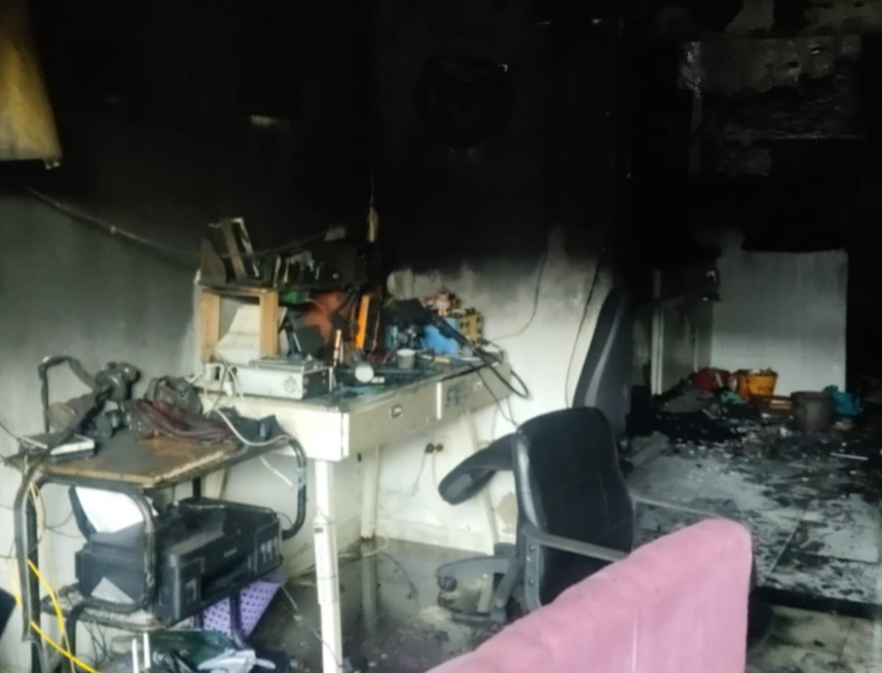 Incendio en el barrio de Villas de Gualará