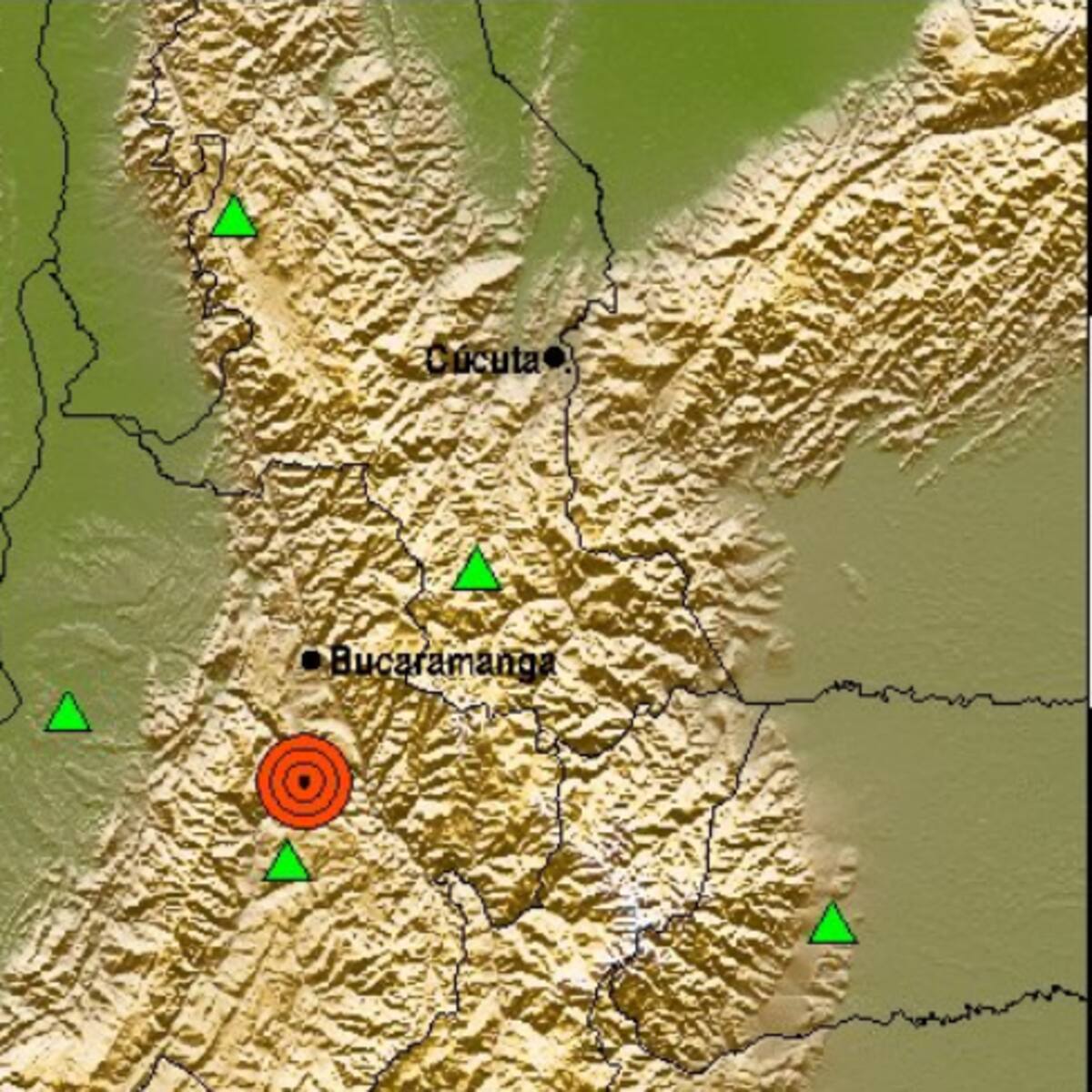 Los Santos, Santander, registró un sismo de magnitud 4.6 este 27 de mayo