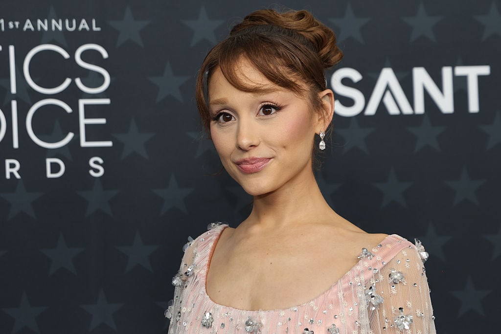 SANTA MONICA, CALIFORNIA - JANUARY 04: Ariana Grande attends the 31st Annual Critics Choice Awards at Barker Hangar on January 04, 2026 in Santa Monica, California. (Photo by Savion Washington/WireImage)