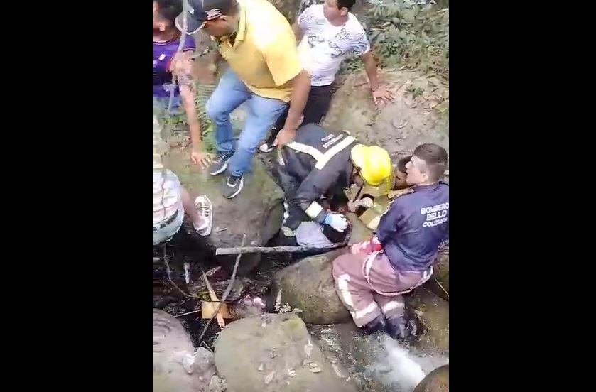 Accidente carro de rodillos en Bello- captura video cortesía