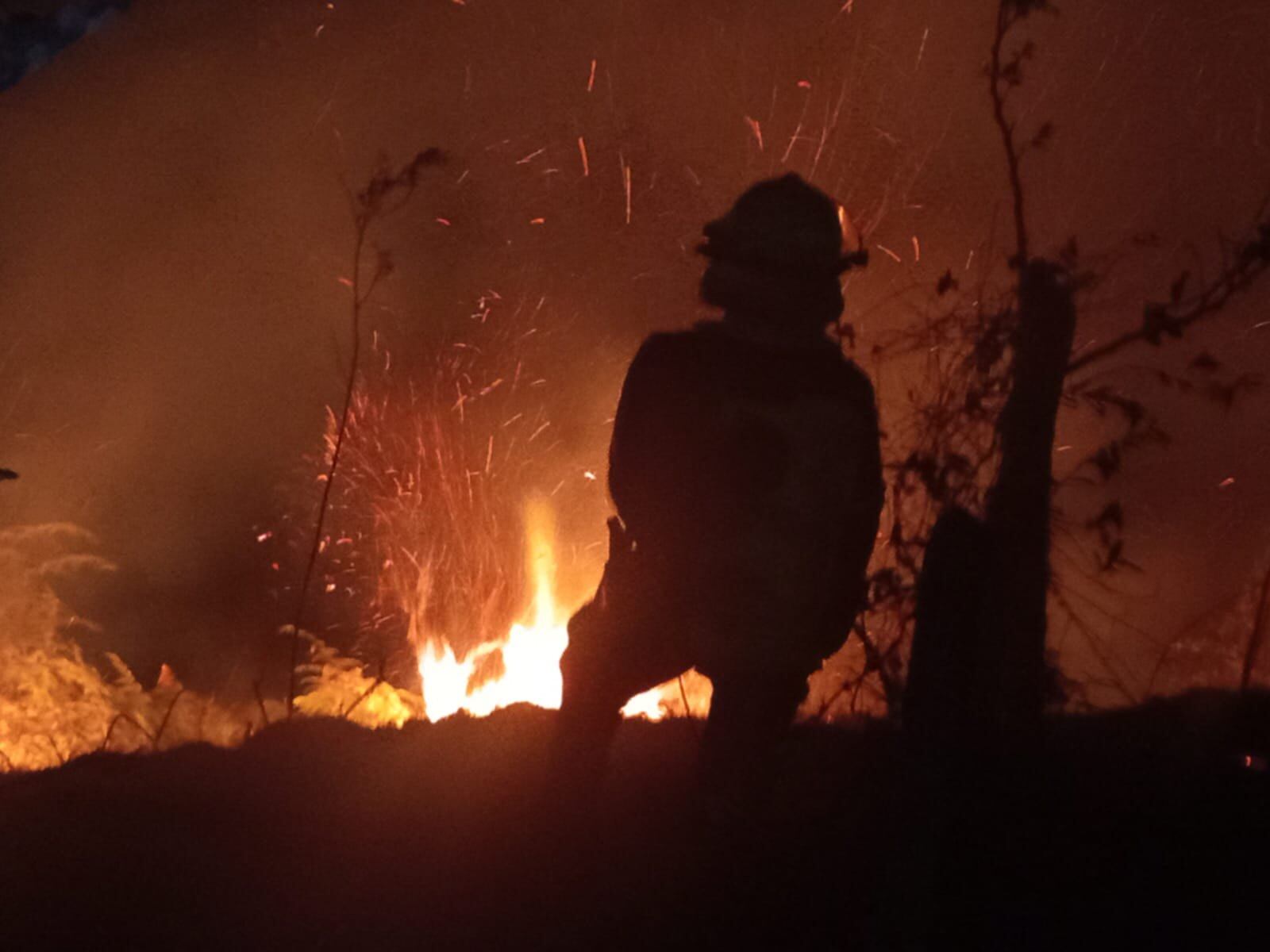 El incendio consumió alrededor de tres hectáreas. Foto Redes Sociales
