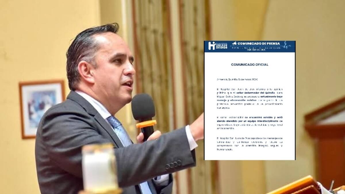 Hospitalizado el gobernador del Quindío, Juan Miguel Galvis