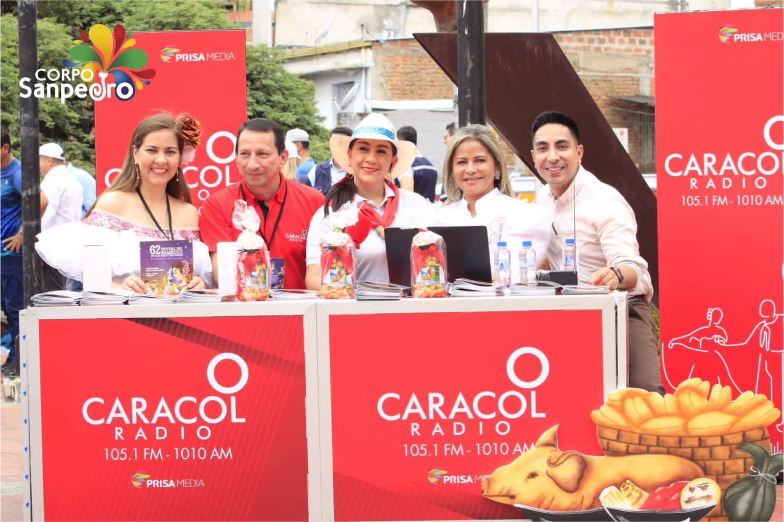 Transmisión en Vivo de Caracol Radio Neiva con Nelcy Tovar, Secretaria de Cultura del Huila, Adriana Rojas Salazar, Directora de Corposanpedro, Lisardo Moreno, Mayerly Murcia, Periodistas de Caracol Radio y Cristian Benavidez, Gerente del Grupo Prisa / Caracol Radio en el Departamento del Huila.