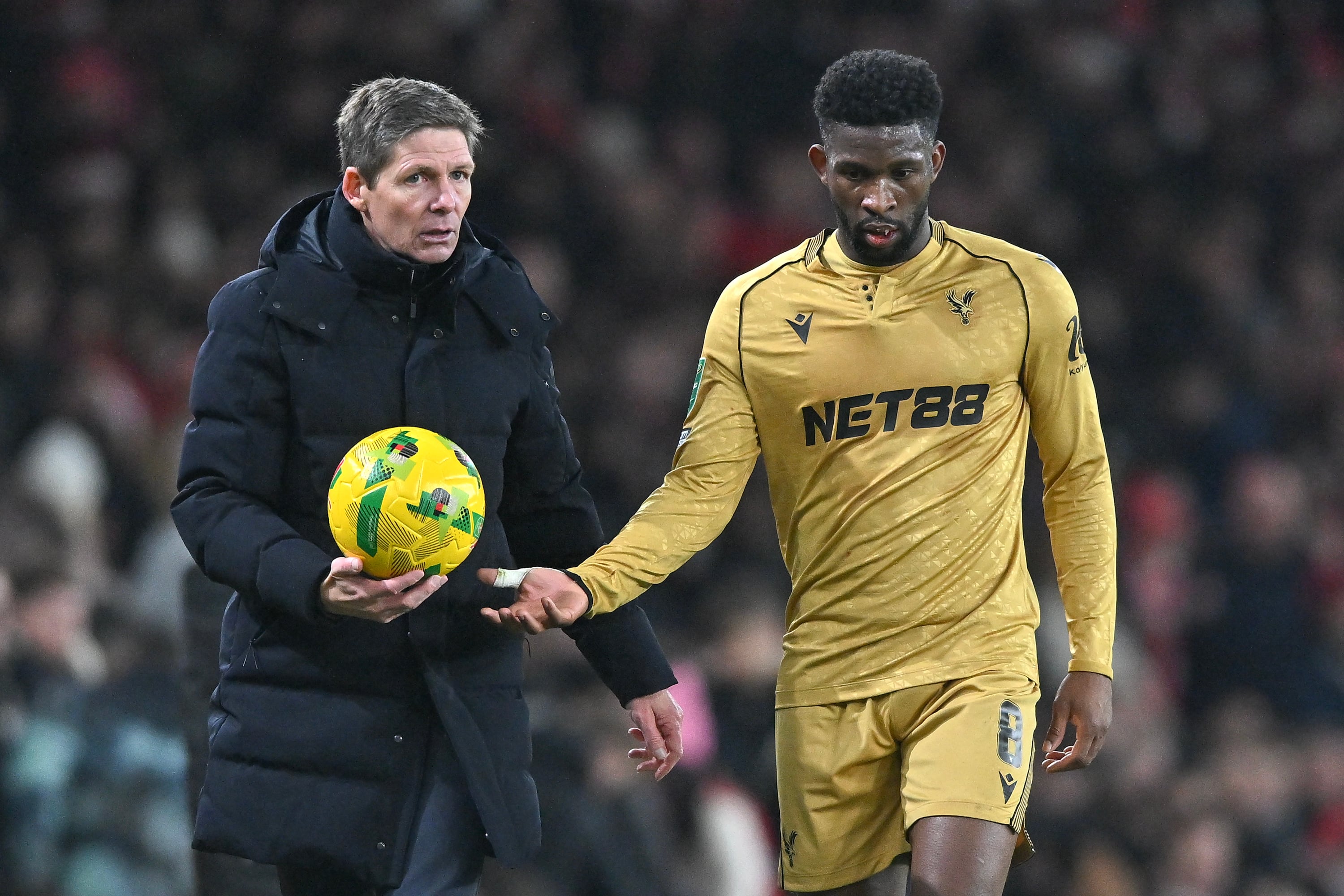 Jefferson Lerma en su partido 100 con el Crystal Palace. (Photo by Vince Mignott/MB Media/Getty Images)