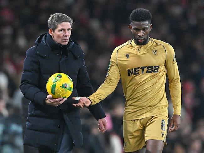 Jefferson Lerma en su partido 100 con el Crystal Palace. (Photo by Vince Mignott/MB Media/Getty Images)
