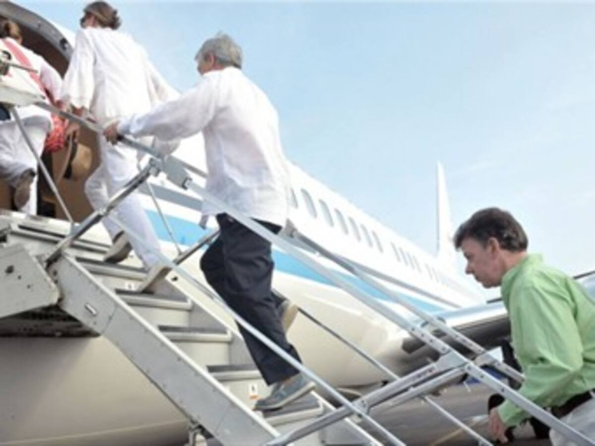Avión del presidente Santos tuvo problemas durante aterrizaje