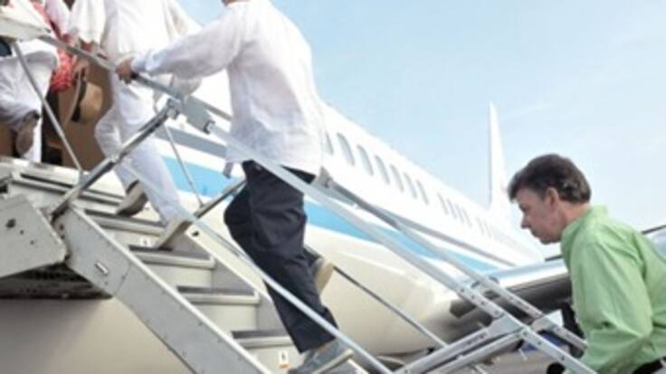 Avión del presidente Santos tuvo problemas durante aterrizaje