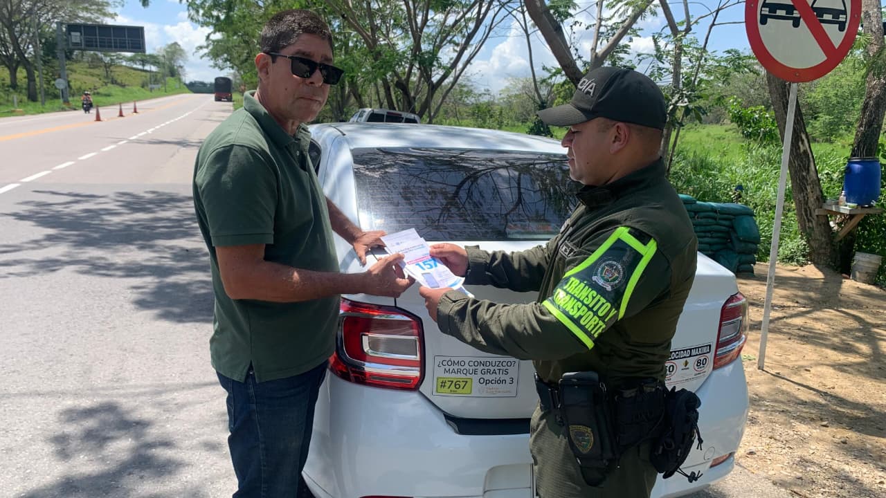 Policía se tomó la Ruta 2515 con jornada de prevención en San Jacinto