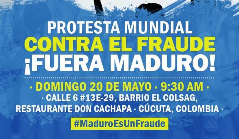 Desde el exterior, los venezolanos expresaran su inconformismo contra el proceso electoral. 