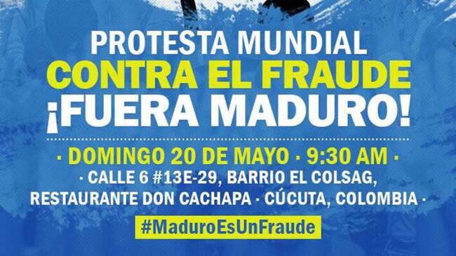 Desde el exterior, los venezolanos expresaran su inconformismo contra el proceso electoral.