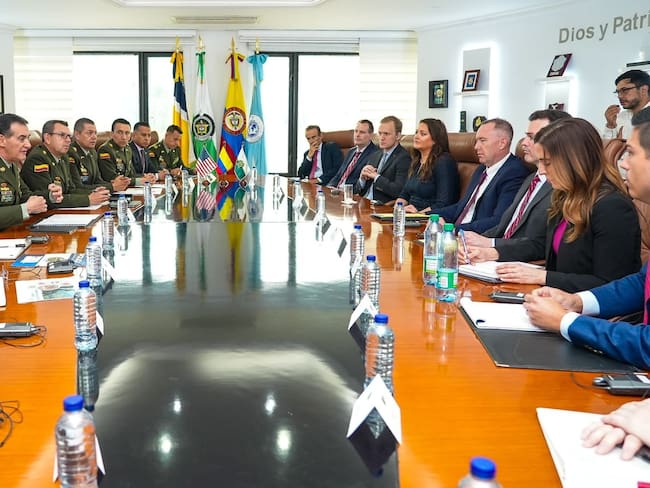 Reunión entre Policía Nacional y delegación del Congreso de EE.UU. Cortesía: Policía Nacional.