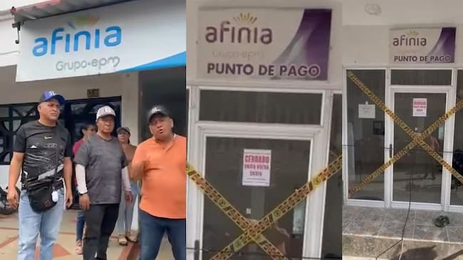 Comunidad de Santa Rosa bloqueó las puerta de la empresa. // Cortesía