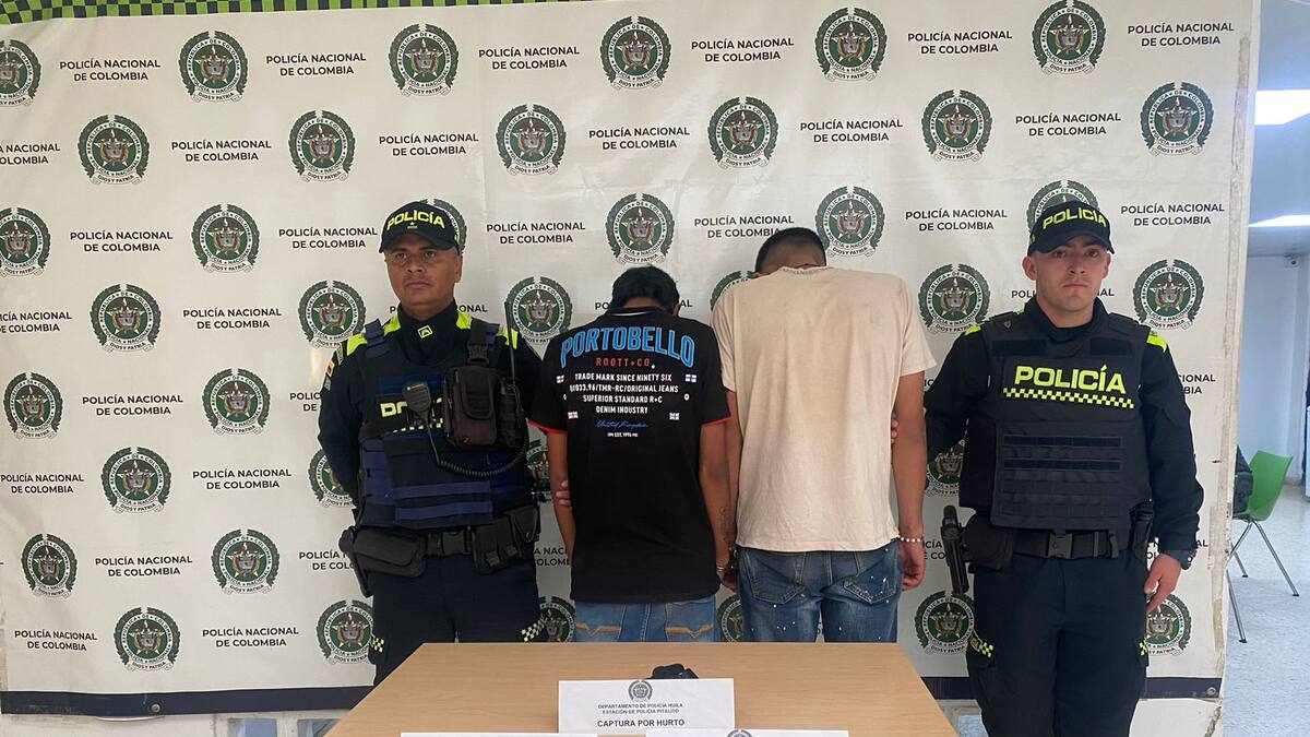Caen dos sujetos tras robar a mano armada en Pitalito