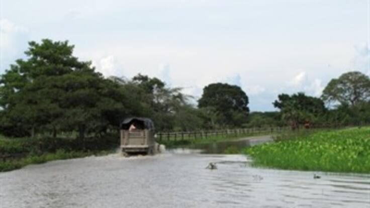 El río Magdalena se desbordó en Cantagallo, Barrancabermeja, Yondó y San Pablo