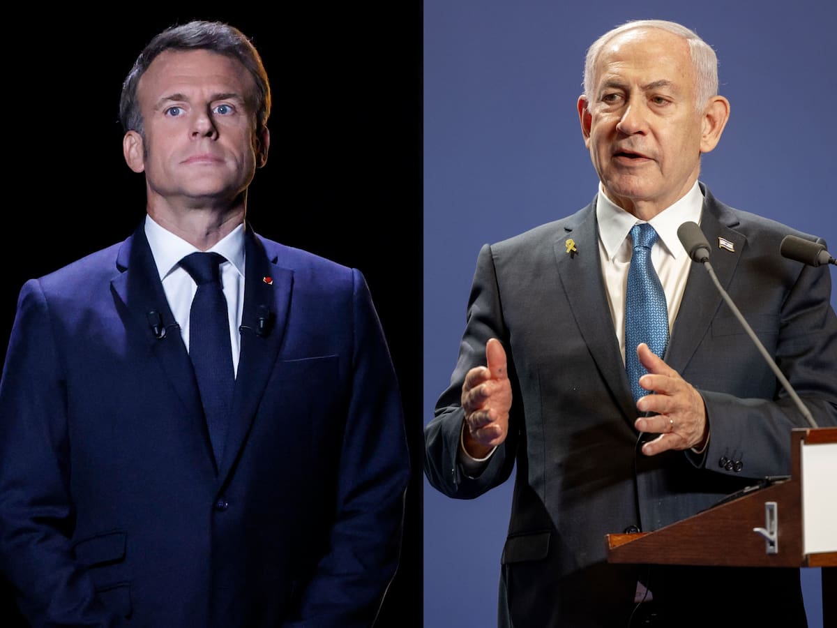 Presidente de Francia mantiene una “acalorada” conversación con primer ministro de Israel