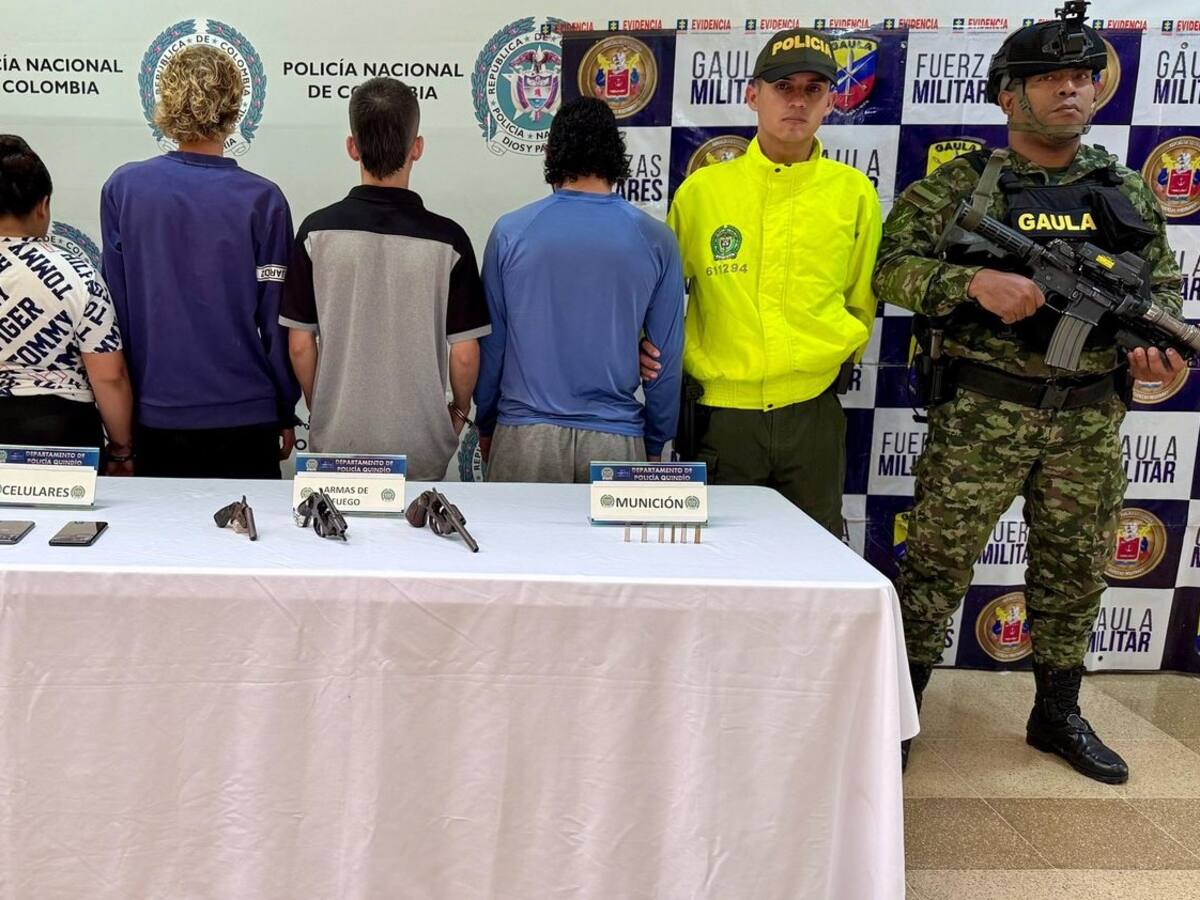 En el Quindío capturaron cuatro personas de la banda ‘Los Fruver’ dedicada a los homicidios