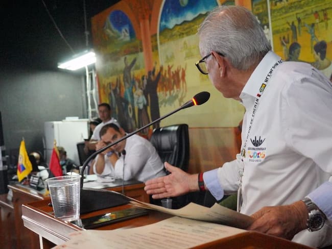 Alcalde Jairo Yáñez en el concejo de Cúcuta