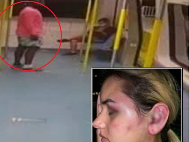 Afroamericano golpea brutalmente a colombiana en pleno metro de Miami