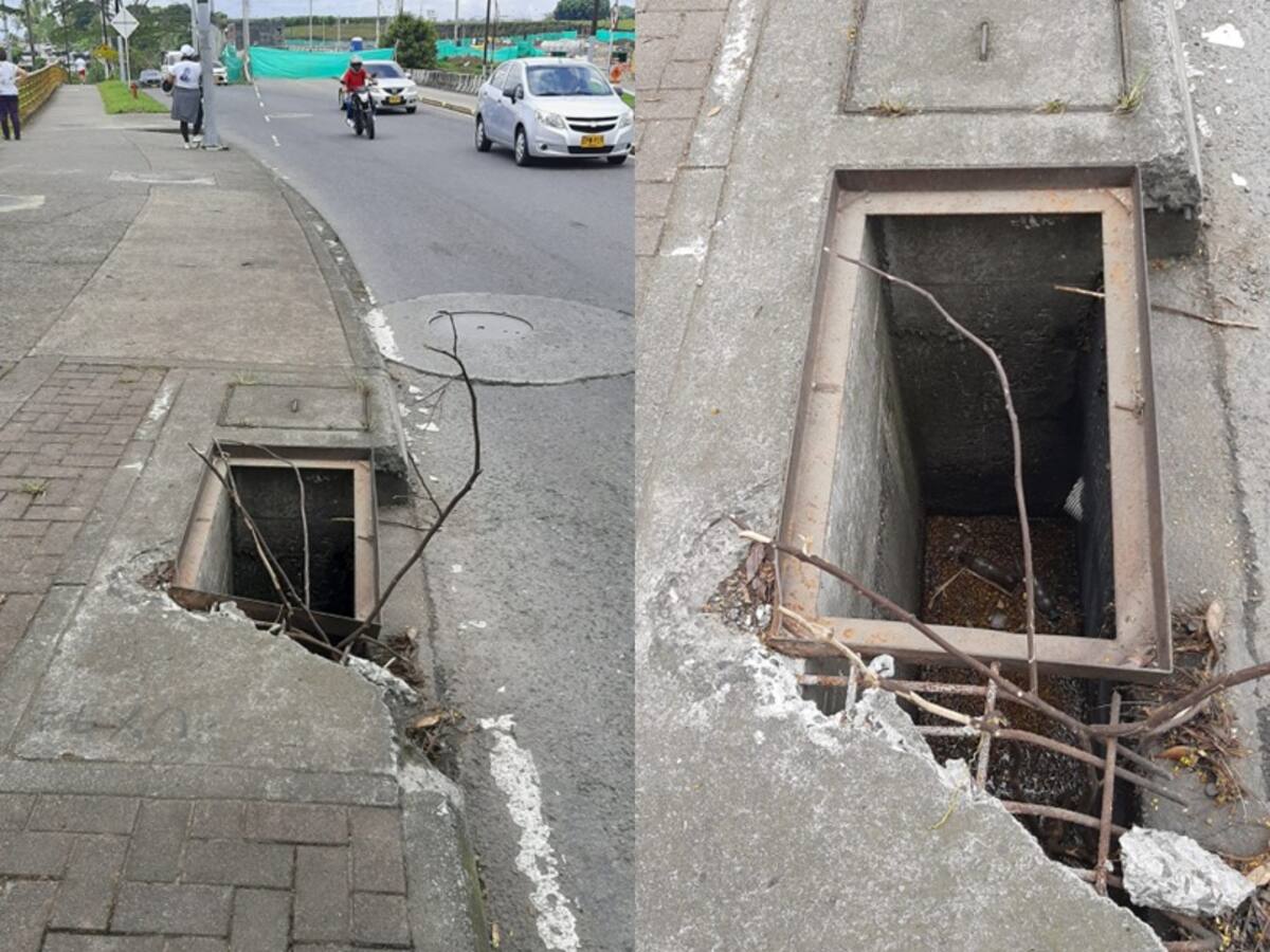 Habitantes de Pereira denuncian robos a los sumideros de la ciudad