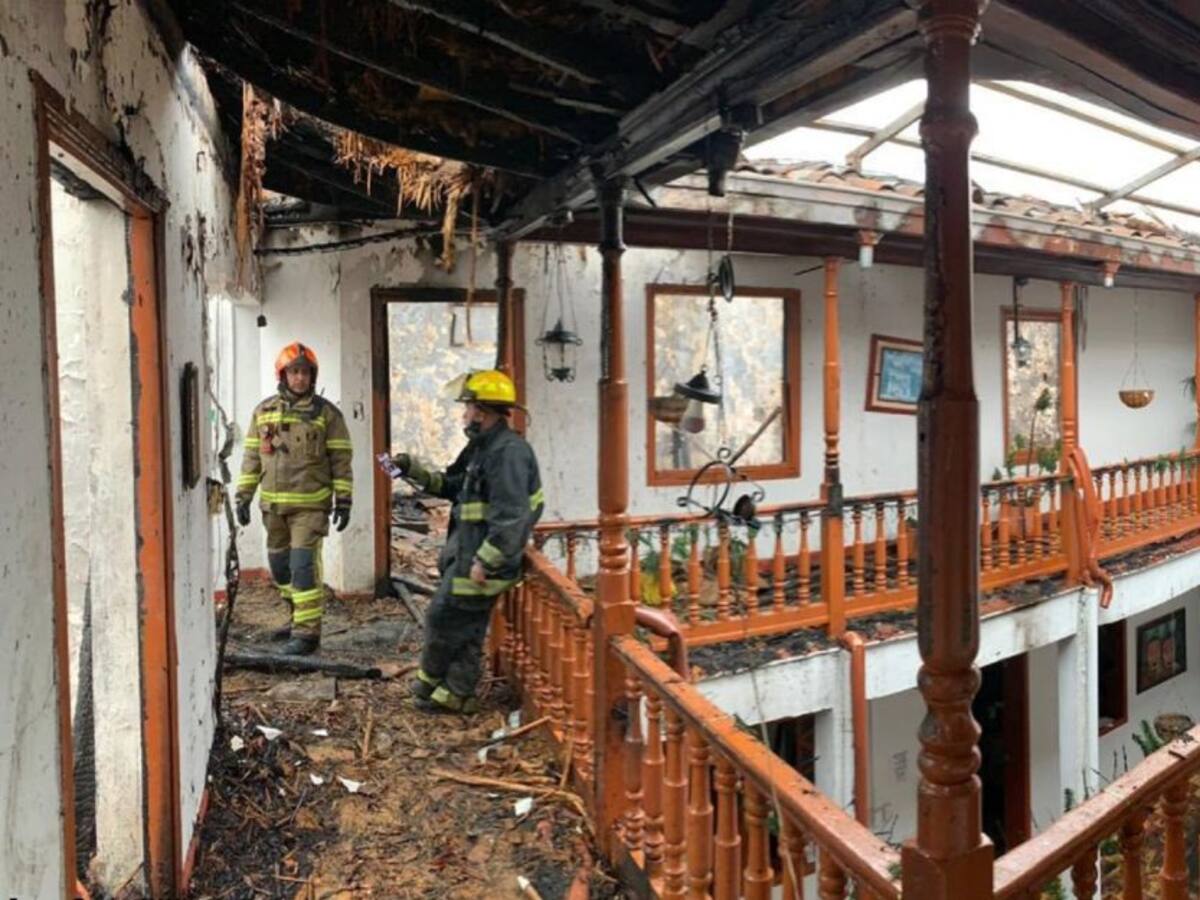 Globo provocó un incendio en la casa cural de San Antonio de Prado