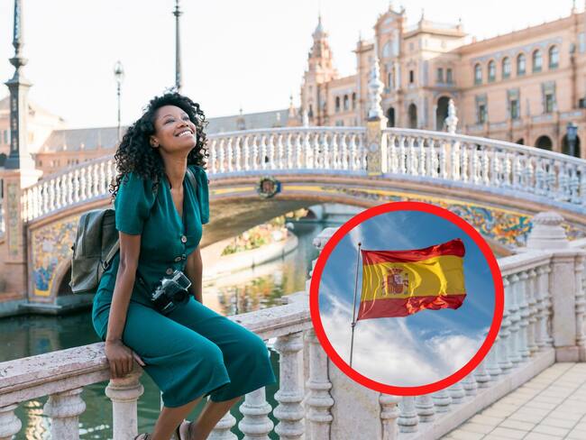 Mujer sentada en la Plaza de España, Sevilla / Foto: GettyImages