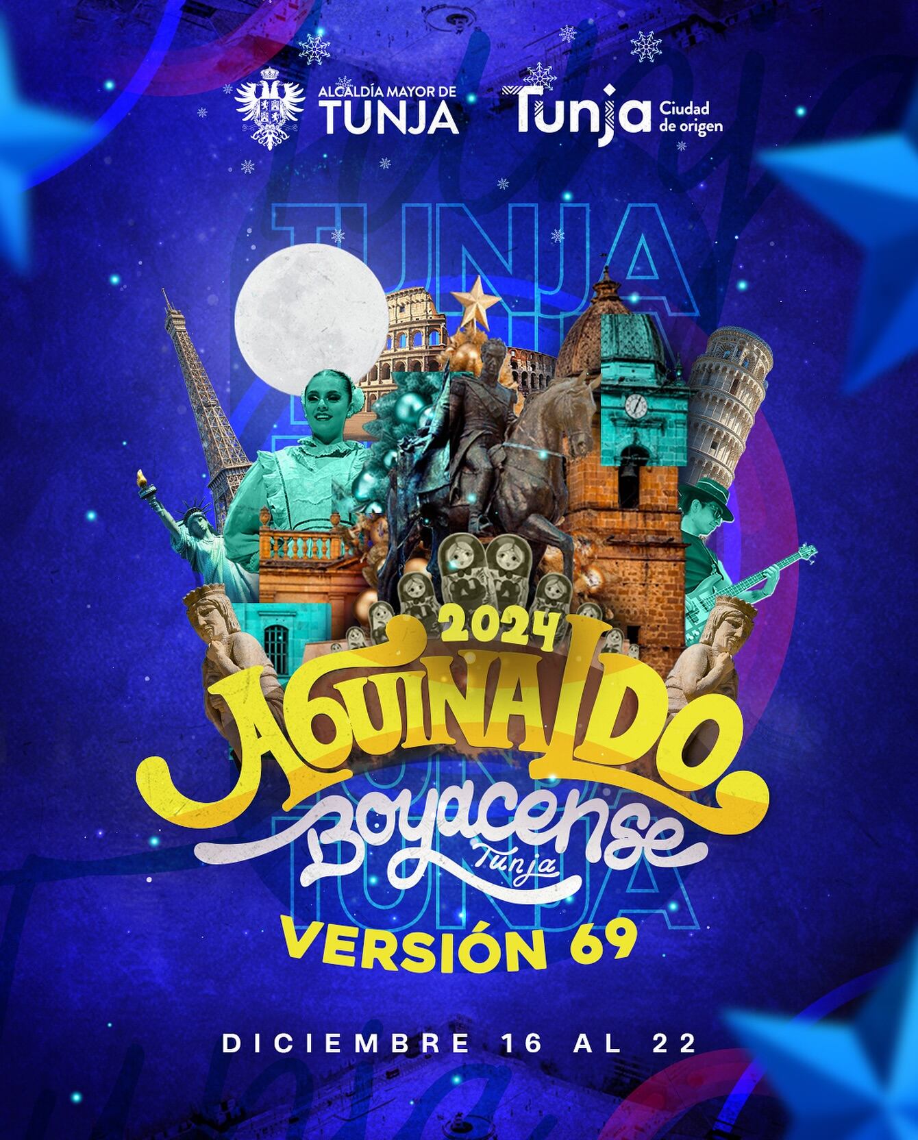 Con desfiles de carrozas, música para todos los gustos y más de 50 artistas locales en escena, el Aguinaldo Boyacense.