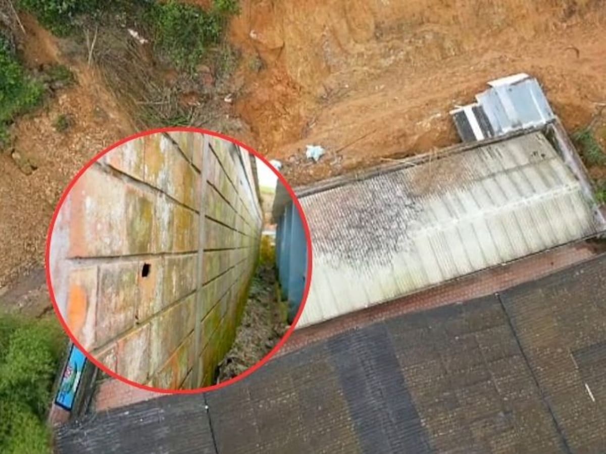 Alerta en colegio rural de Santander por riesgo de colapso de un muro