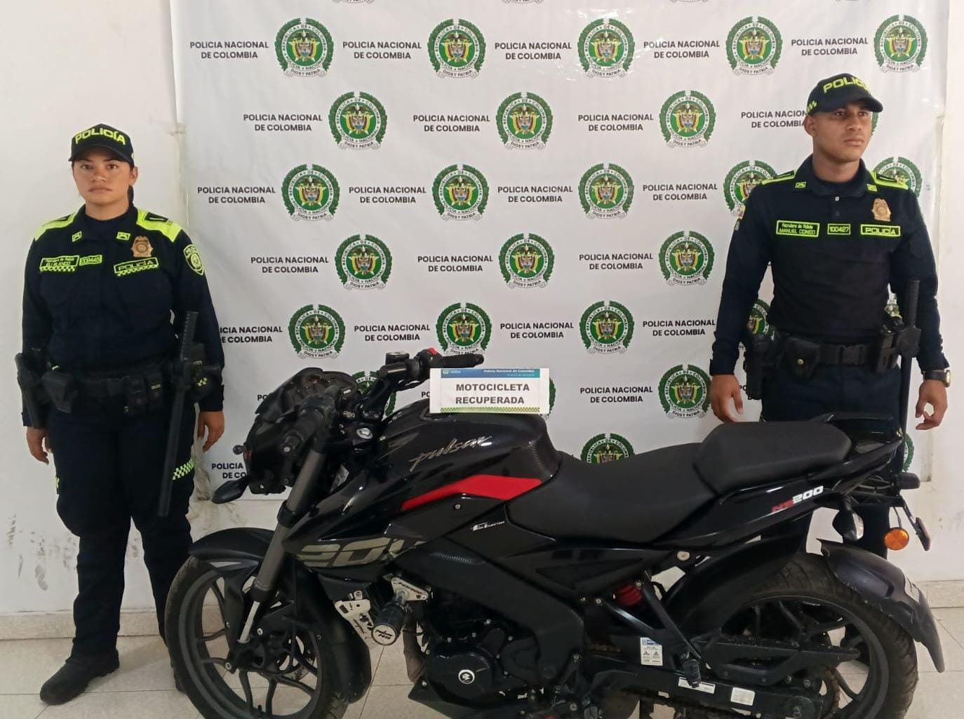 Moto recuperada. // Policía de Bolívar