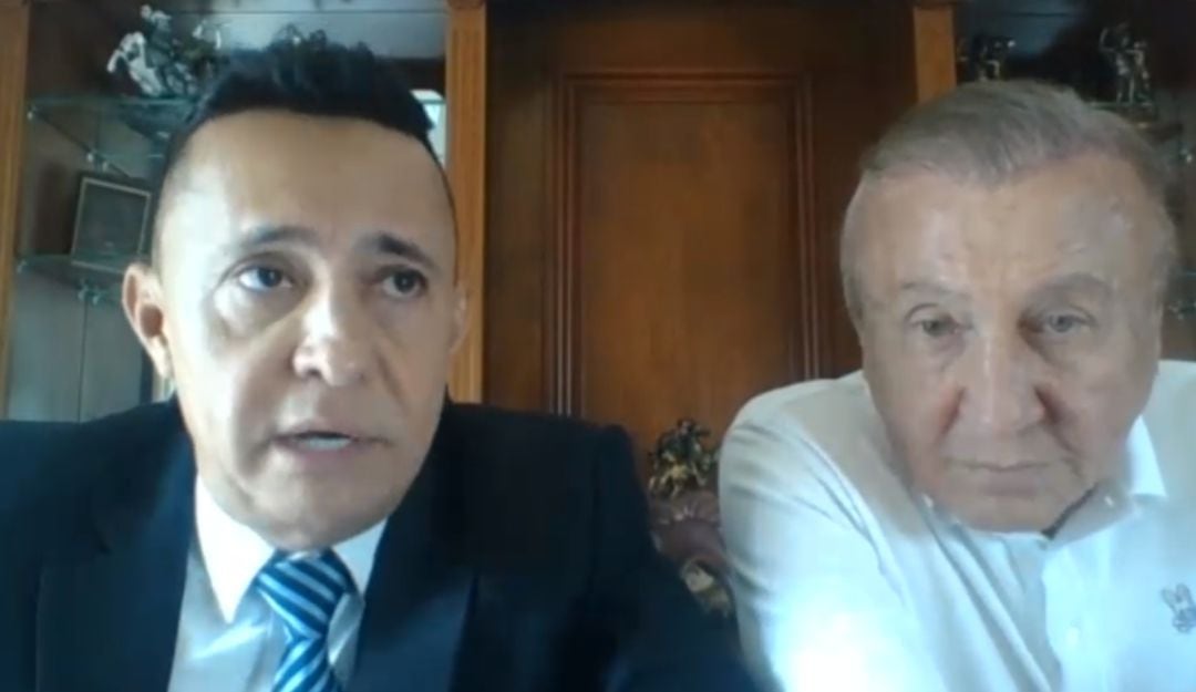 Exalcalde de Bucaramanga, Rodolfo Hernández y su abogado, Jorge Ruiz