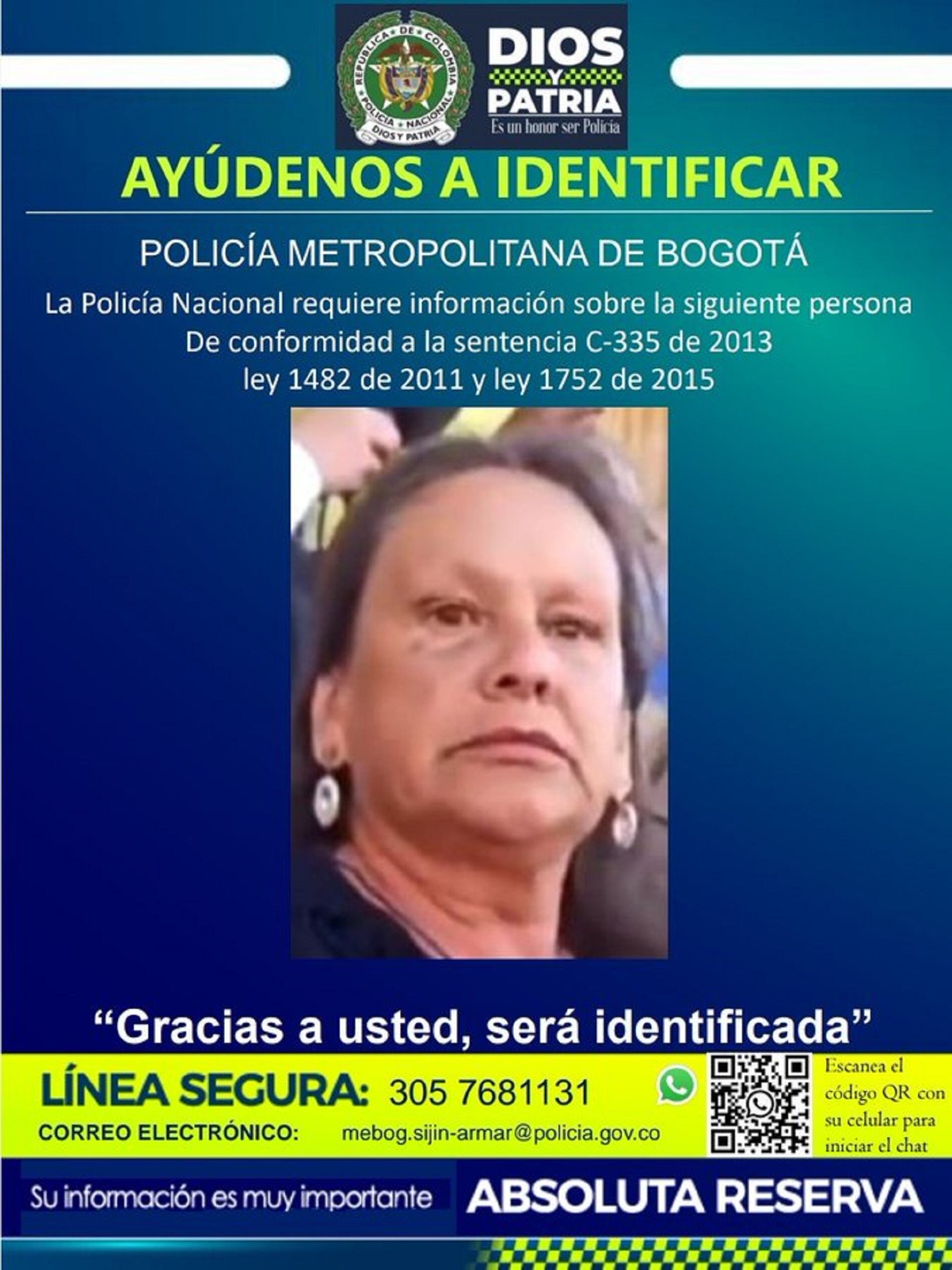 Cartel de búsqueda. Cortesía: tomada de @DirectorPolicia.