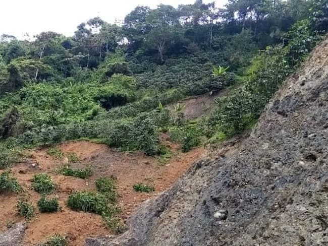 Foto: Derrumbe vía Risaralda - Chocó - Bomberos Pueblo Rico (archivo)