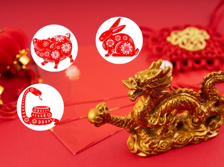 Año del Dragón 2024 / Animales del zodiaco chino (Getty Images)