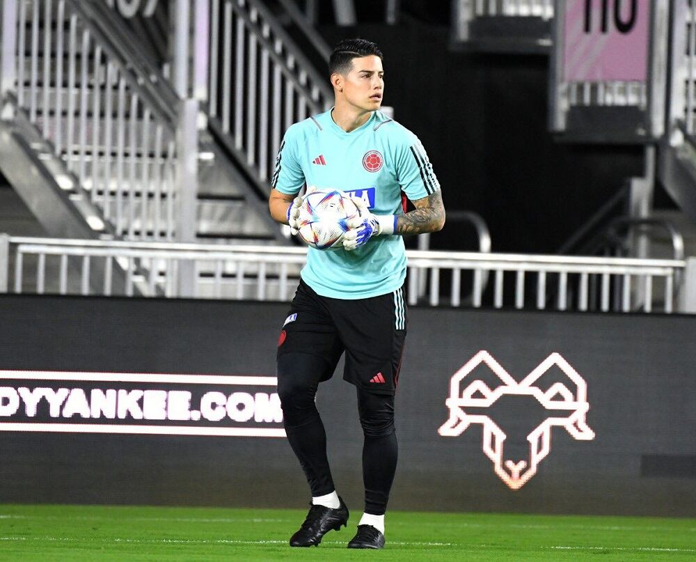 James Rodríguez en entrenamiento con la Selección Colombia / Foto: FCF