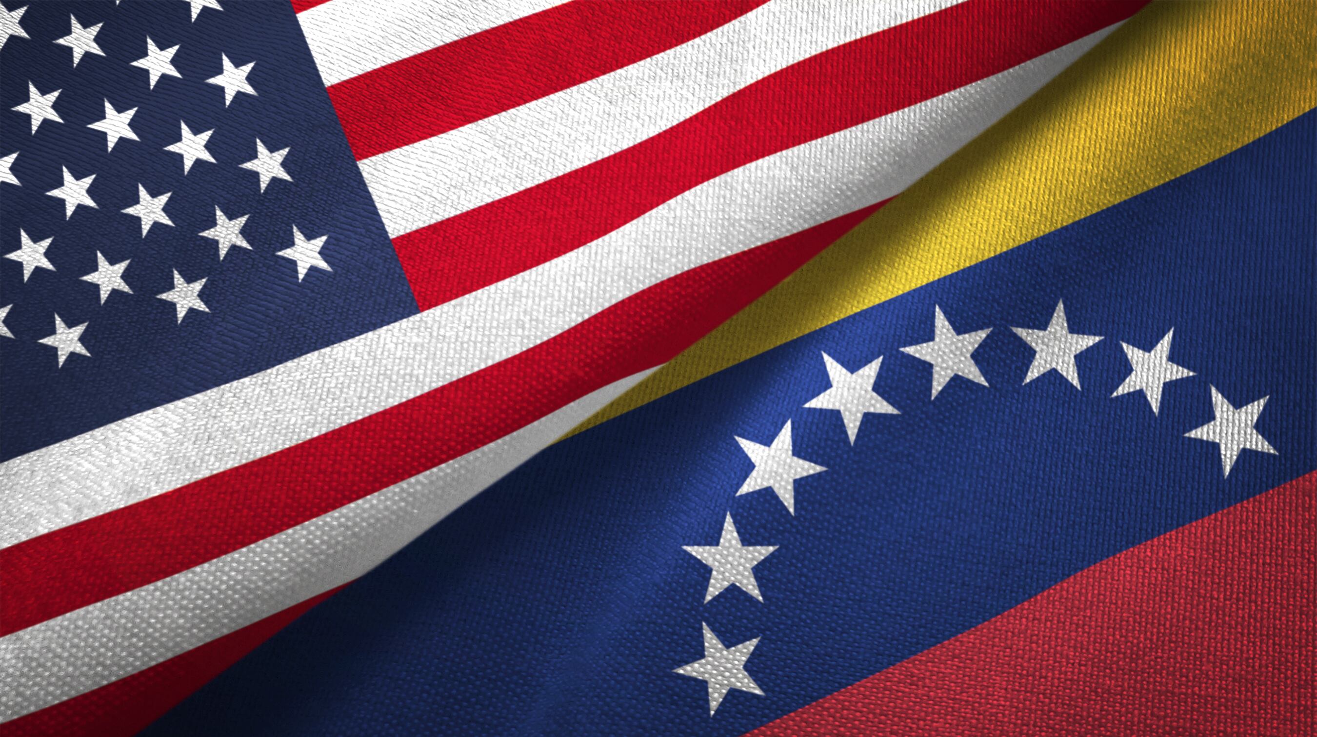 Banderas de Estados Unidos y Venezuela. Foto: Getty Images.