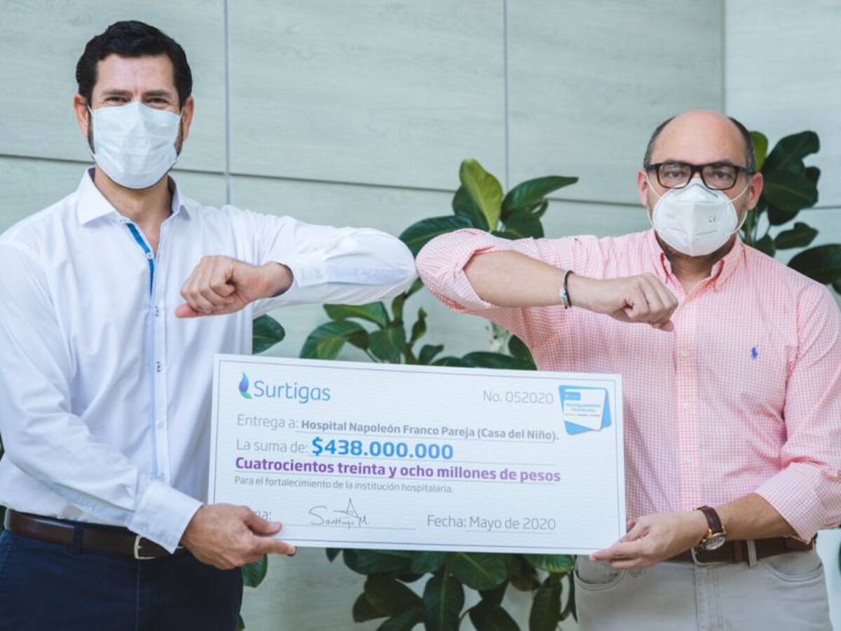 Surtigas dona 438 millones de pesos a la Casa del Niño en Cartagena