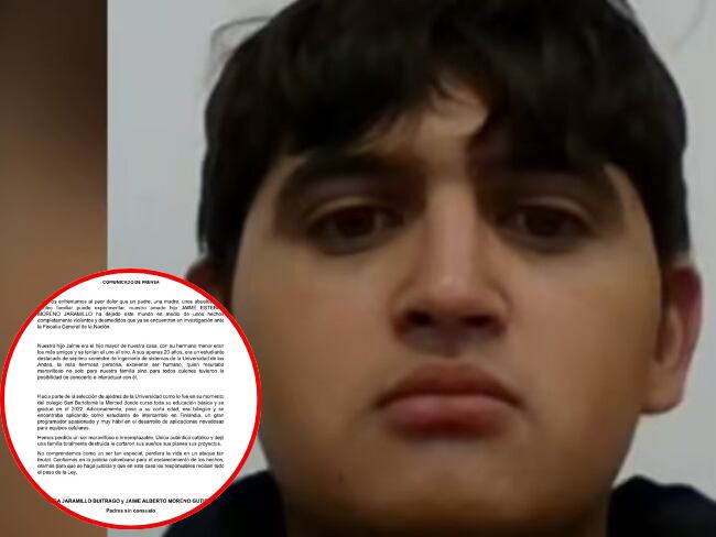 Carta de los padres del joven estudiante de la Universidad de los Andes que murió.