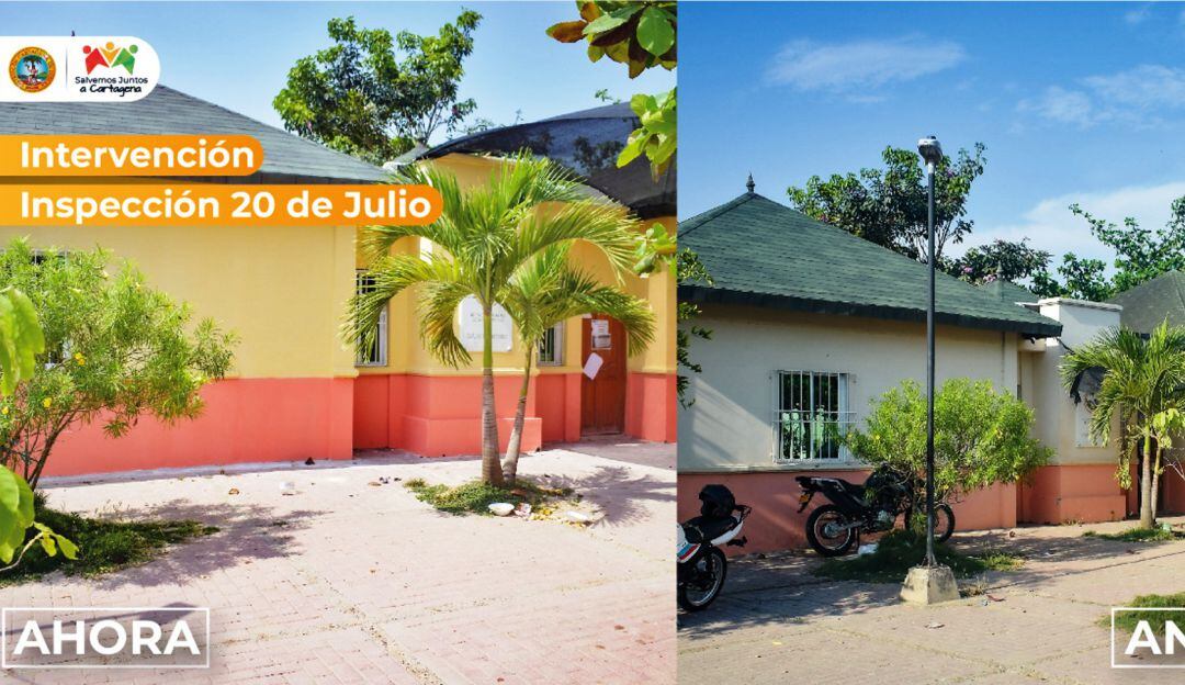 Con obras de mantenimiento y reparación en la Inspección de Policía del barrio 20 de Julio, se inició el plan de mantenimiento 