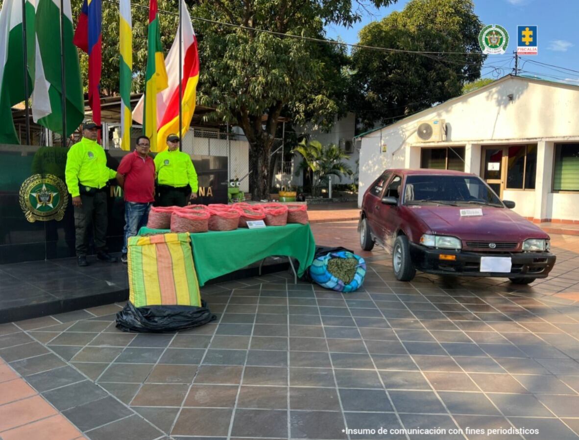 Incautación de marihuana en  vías del Huila