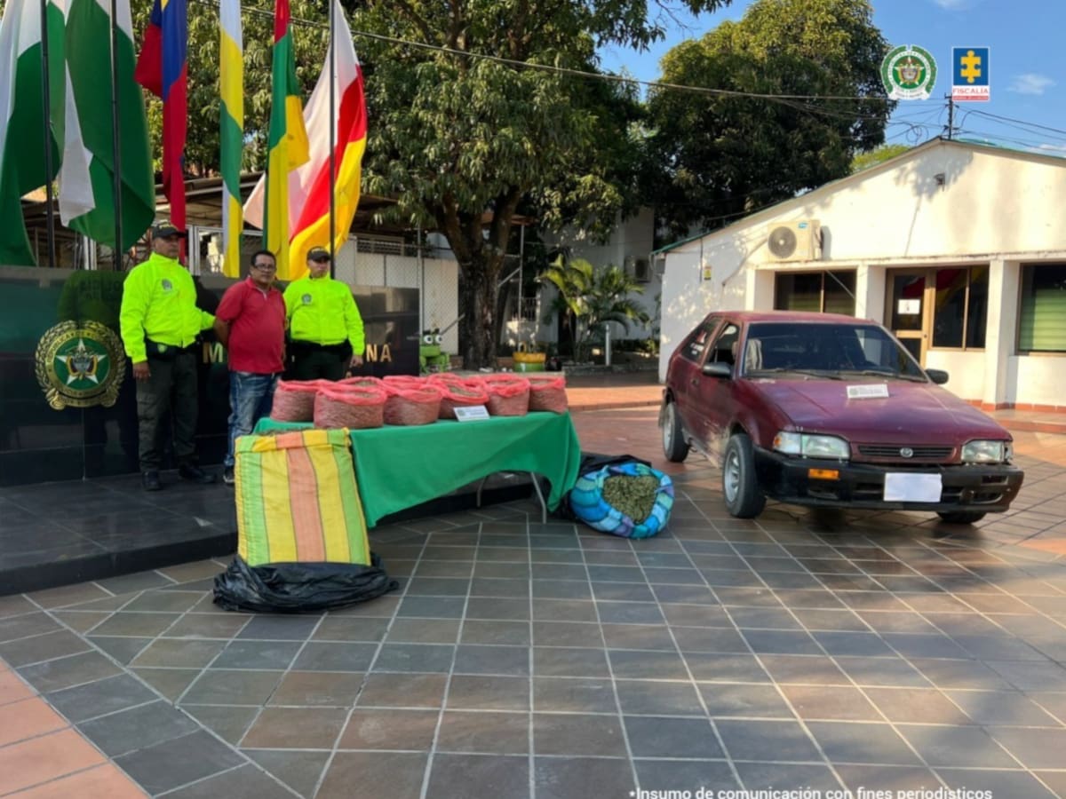 Capturan a presunto traficante de marihuana en Neiva con más de 74 kilos