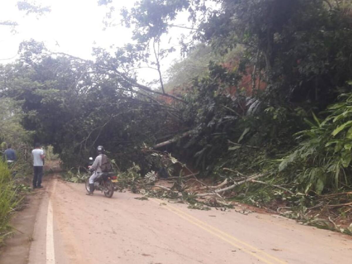 6 municipios afectados por vendaval y vía río verde Barragán está cerrada