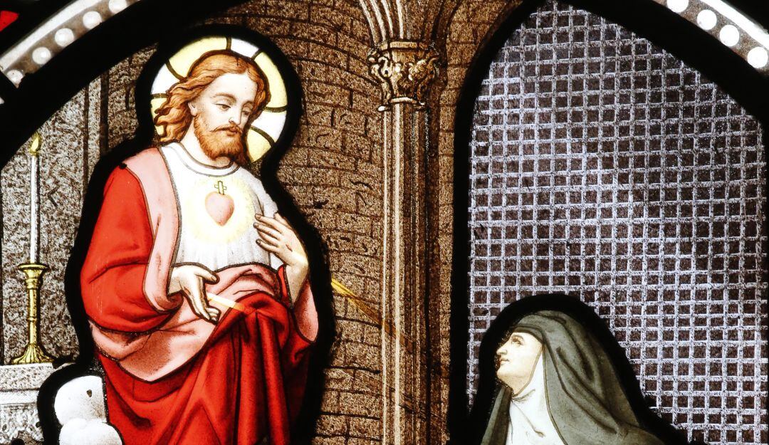 Jesús revelándose ante santa Margarita María de Alacoque. 